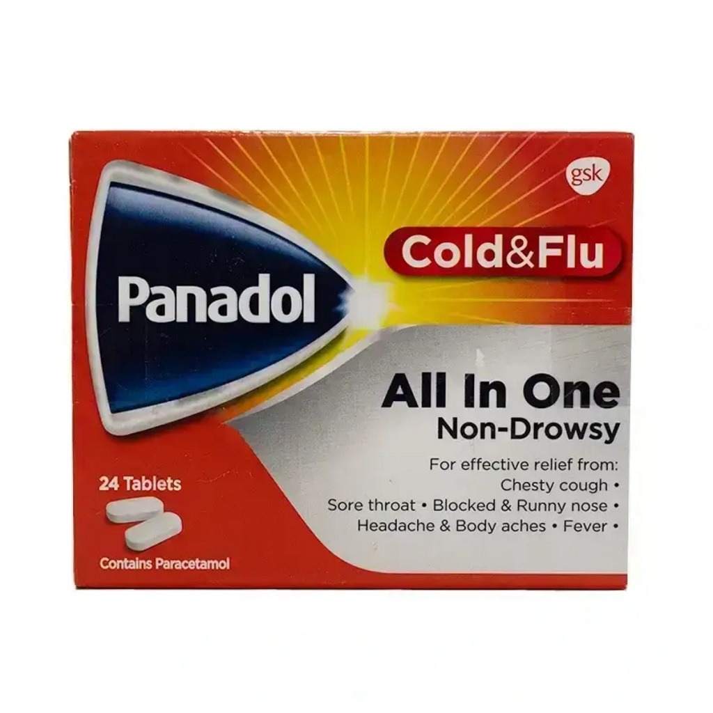 Panadol Cold & Flu All In One Tablets For Cough, Cold & Flu Symptoms ...