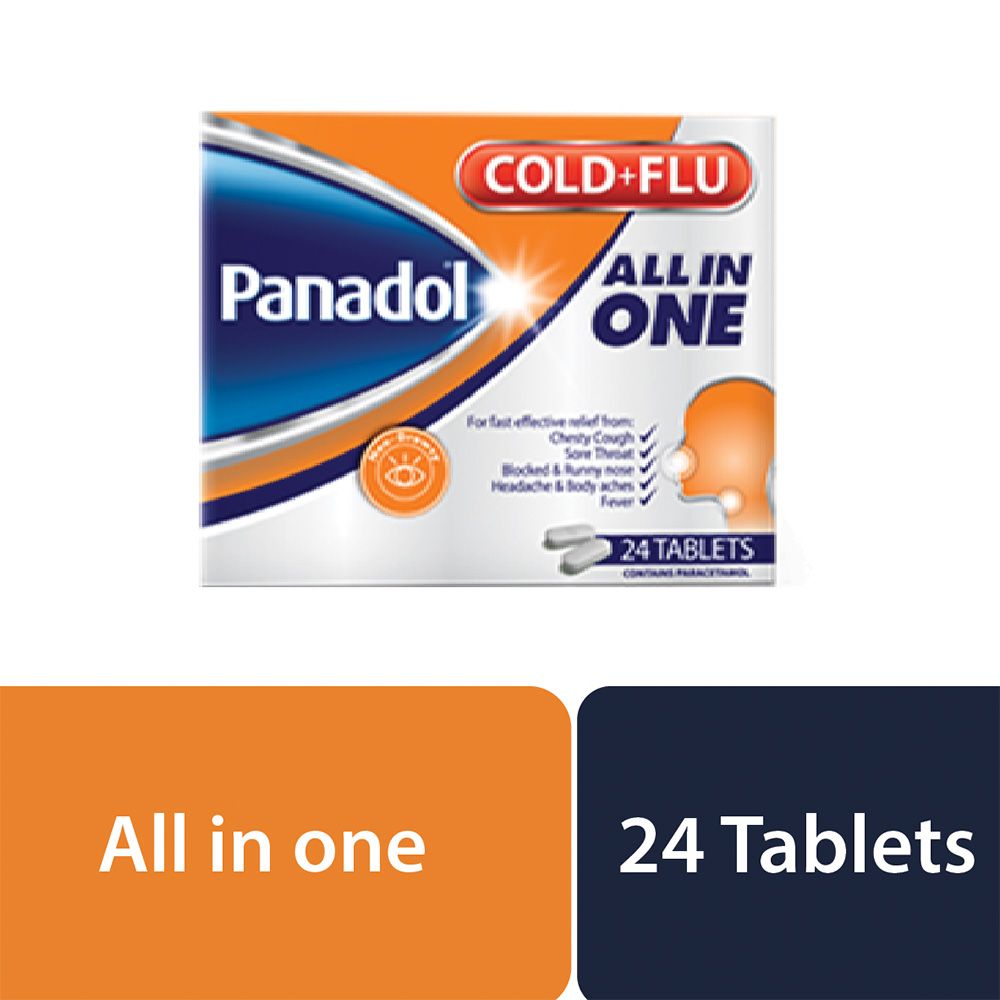 Panadol Cold & Flu All In One Tablets For Cough, Cold & Flu Symptoms ...